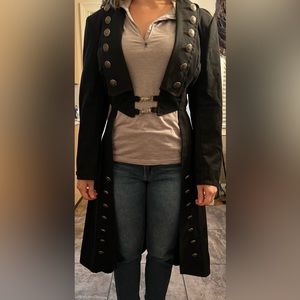 Kristi Smart handmade 1 of a kind jacket. Black with tons of decorative buttons!